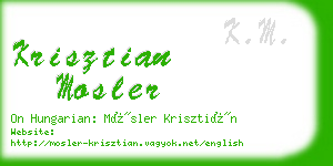 krisztian mosler business card